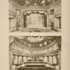 1 - Théatre vu du balcon; 2 - théatre vu de la scène.