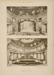 1 - Théatre vu du balcon; 2 - théatre vu de la scène.