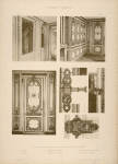 Palier de l'escalier dit de la forge et salon des perruques; 1. - palier; 2. - salon; 3. - détails du salon; [...]