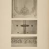 1. - Détail du lambris du vestibule; 2. - détail des portes de la salle a manger; 3. - détail des rinceaux.