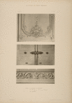 1. - Détail du lambris du vestibule; 2. - détail des portes de la salle a manger; 3. - détail des rinceaux.