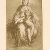 Drawing of Madonna and child