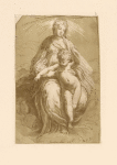 Drawing of Madonna and child
