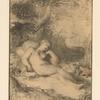 Drawing of sleeping nymph