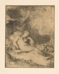 Drawing of sleeping nymph