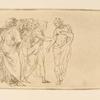 Drawing of incredulity of St. Thomas