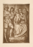 Drawing of Madonna and child with St. Roch and St. Jerome