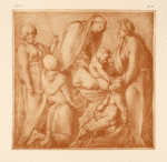 Drawing of Madonna and child with saints