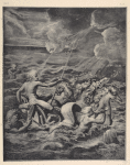 Drawing of Neptune in his chariot