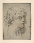 Drawing of the head of a young man