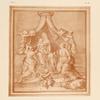Drawing of blessed virgin and child with St. Catherine and St. Margaret