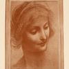 Drawing of the head of the blessed virgin