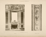 Bibliothèque de Louis XVI; cheminée; panneau d'angle.