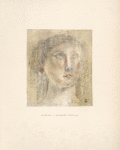 P. Pollajuolo, [sic] Uffizi, 1952. [Head of a woman.]
