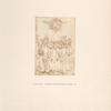 School of Botticelli, Uffizi, 577. [Two youths kneeling in the midst of four other figures Above them the holy spirit.]