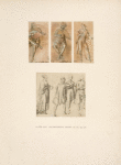 Baldovinetti, Uffizi, 192, 194, 195, 196. [Designs of youths and angels for cornices.]