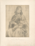 Fra Bartolommeo, Louvre, 468. [The Madonna seated, visible to below the knees with the child in her lap--study for the altar-piece in S. Martino at Lucca.]