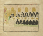 I togo dni Velikii Gosudar' Sviateishii Patriarkh Filaret Nikitich Moskovskii i vseia Rossii el u Gosudaria so vsemi Vlast'mi, a stol byl v Granovitoi palate, po obychaiu, bez svadebnykh chinov, a vzvary i ovoshchi podavali Gosudariu, i v stoly stavili po svadebnomu obychaiu.