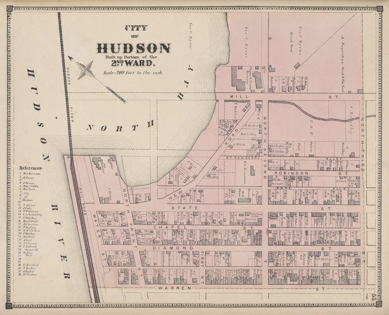 City of Hudson Built Up Portion of the 2nd Ward [Township] NYPL