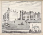 No.1 Seminary Building. No. 3 Morgan Hall Completed 1875. No.2 Library Building Dedicated May 8th 1872. Auburn Theologigal Seminary, (Incorporated April 14th A.D. 1820) Auburn, Cayuga Co. N.Y.