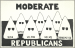 Moderate Republicans [7 Ku Klux Klan hoods with names]