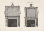 Chimney-pieces in third drawing room and the countess of Derby's dressing room in Earl Derby's house in Grosvenor square.