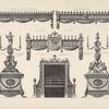 Various pieces of furniture designed for Luton house, beds, a seat of the earl of Bute.
