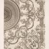 Design for a ceiling with crowned heads in each corner.