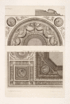 Designs for ceiling and tympanum, with roundels showing busts in profile.