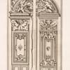 Two designs for door and tympanum, of same dimensions but varied decoration.