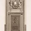 Design for doorway with two cherubs in projection above doorframe holding roundel with space for heraldric device.