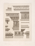 Designs for cornices or entablatures.