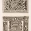 Design for a ceiling decoration; scene of elaborately decorated interior.