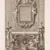 Design for table, two candlesticks, and mirror.