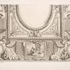 Design for half a ceiling decoration featuring panel with satyr and sleeping woman.