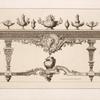 Combined designs for a table, and nine designs for urns.