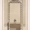 Design for mantelpiece and rectangular wall niche.