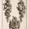 Three designs of heraldic constructions.