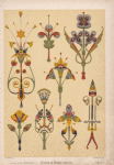 Diaper patterns founded on flowers, These are suitable for stencilling on the walls of rooms. [...]