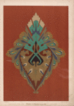 Ornament for centre [sic] of small panel. It may be regarded as especially a study of colours [sic] harmonious with the ground on which they fall.