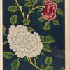 Study of chinese ornament, adapted for a wall decoration. Some of the flowers may be in shades of purple, [...]