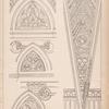 Three outline frieze ornaments, in free Gothic style. [...]