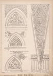 Three outline frieze ornaments, in free Gothic style. [...]