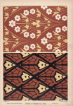 Two wall-patterns. That in which the black is introduced would look well with gold used instead of the cream.