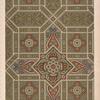 Ornament intended to be painted on a ceiling. Style, free gothic.