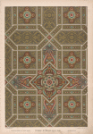 Ornament intended to be painted on a ceiling. Style, free gothic.