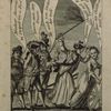 Mrs. General Washington, Bestowing Thirteen Stripes on Britania [sic].