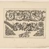 Designs of curling vegetal shapes intended for borders, corners