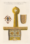 Épée de Charlemagne conservée autrefois à Nuremberg tirée de bel ouvrage sur les ornemens [sic] impériaux.