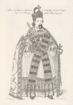 Figure de l'empereur Sigismond, en habit impérial du St. Empire. Tirée de l'ouvrage, publié à Nuremberg, 1790.